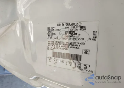 2005 Ford Ranger Edge/Fx4 Level Ii/Fx4 Off-Road/Xlt from USA, damaged, VIN 1FTZR45E15PA37226